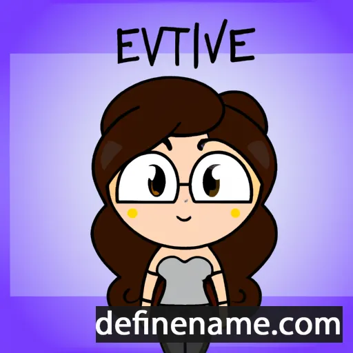 cartoon of the name Evette