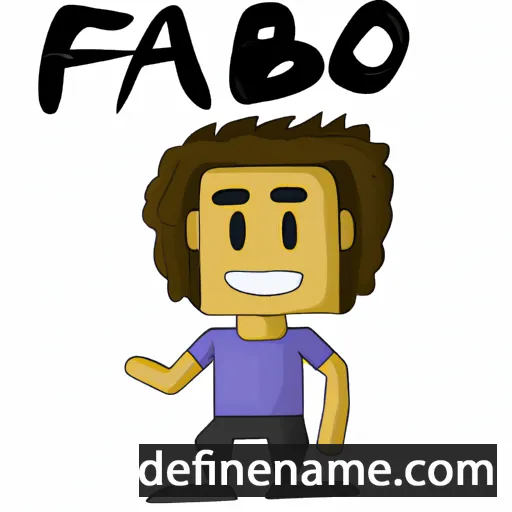 cartoon of the name Fábio