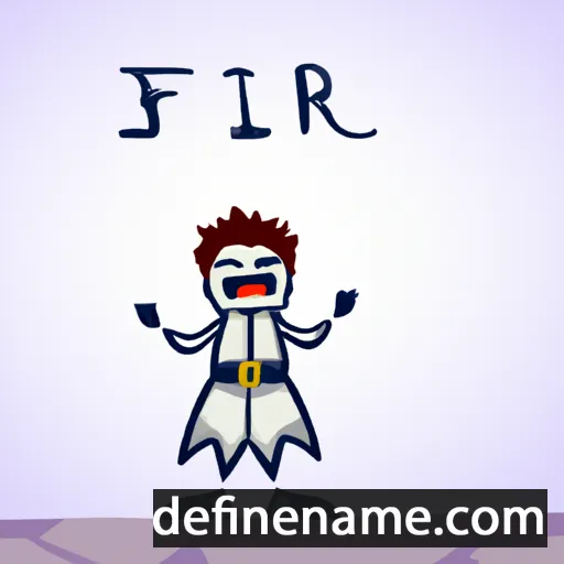 cartoon of the name Fərəh