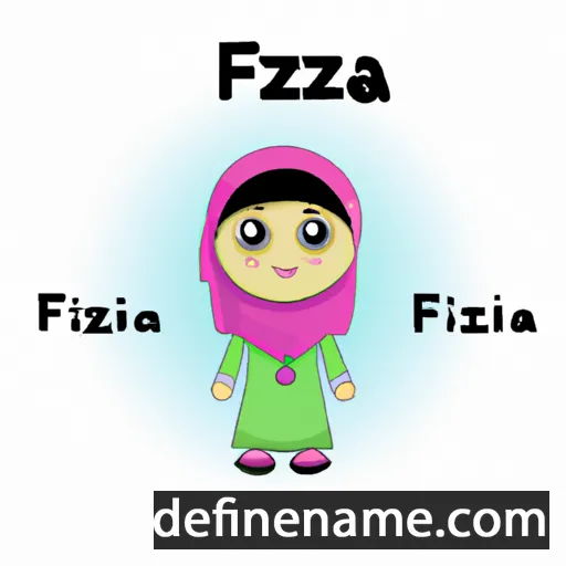 cartoon of the name Faiza