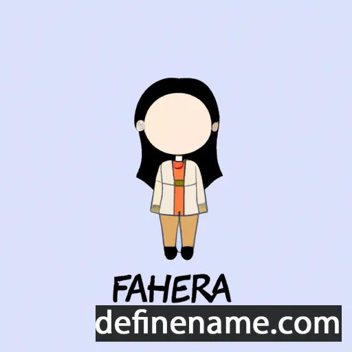 cartoon of the name Fareeha