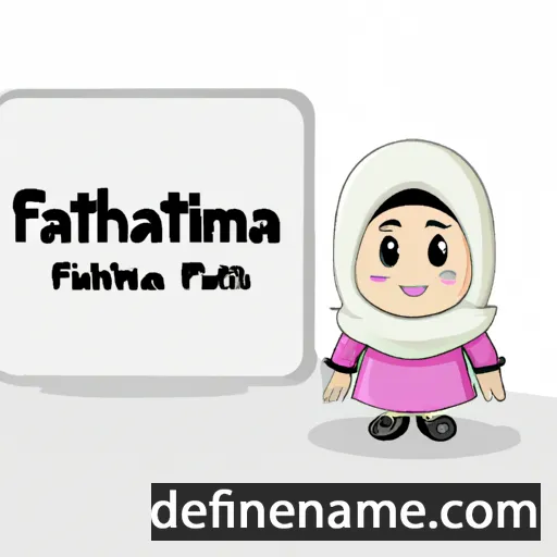 cartoon of the name Fatimah