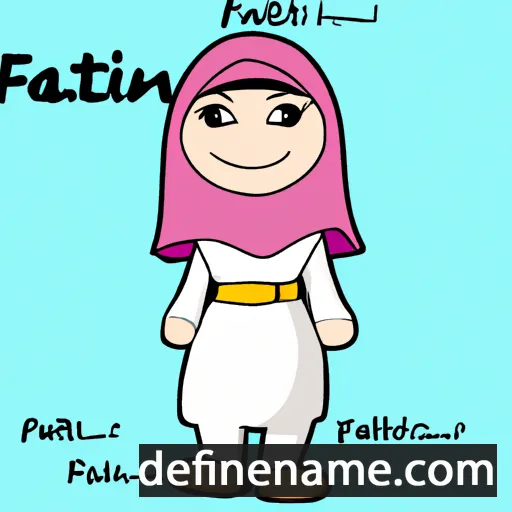 cartoon of the name Fatin