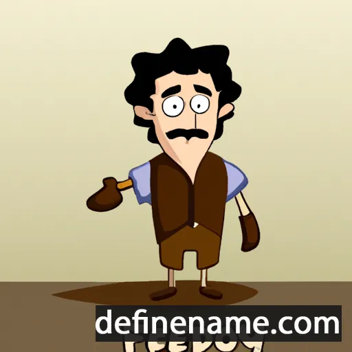 cartoon of the name Fereydoon