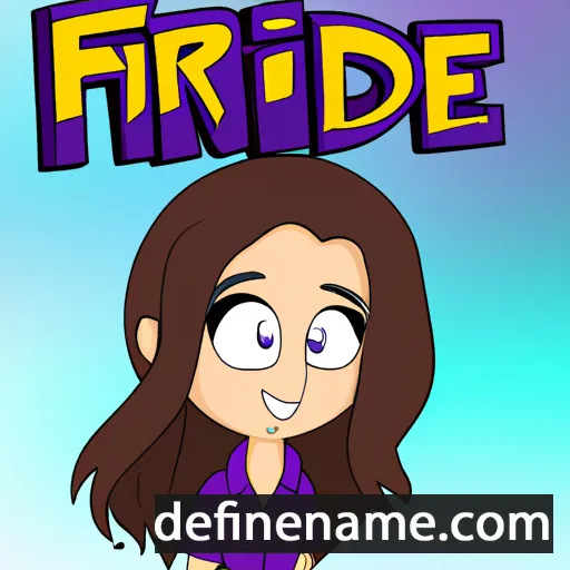 cartoon of the name Feride