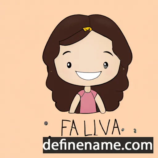 cartoon of the name Flávia