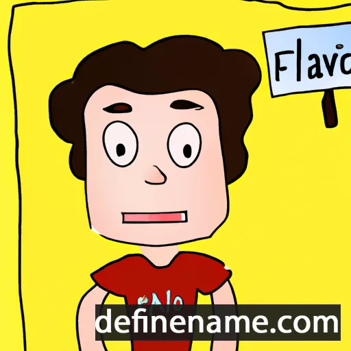 cartoon of the name Flávio