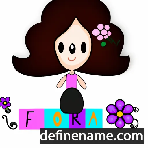 cartoon of the name Flóra