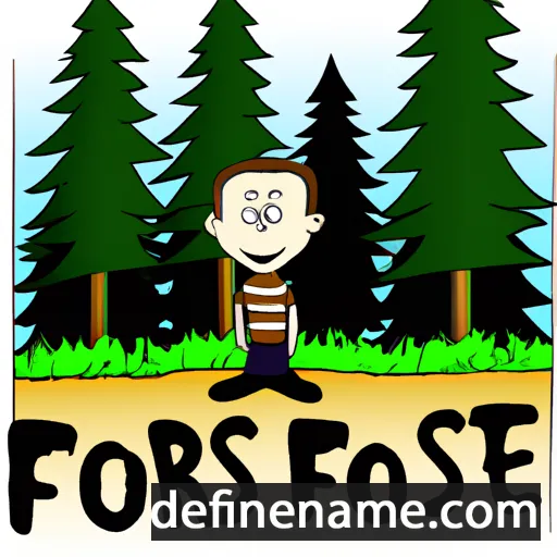 cartoon of the name Forrest