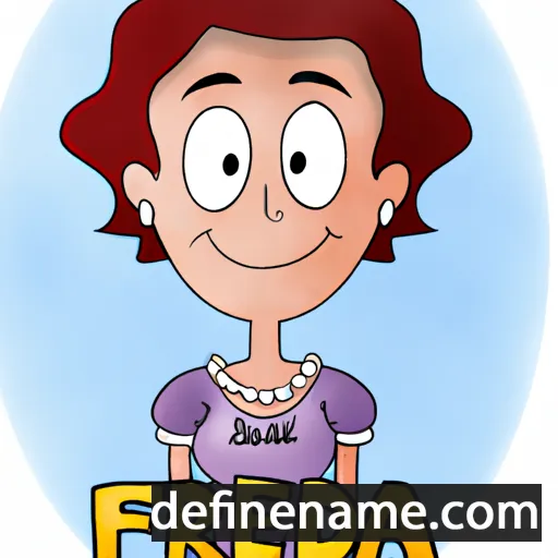 cartoon of the name Freda