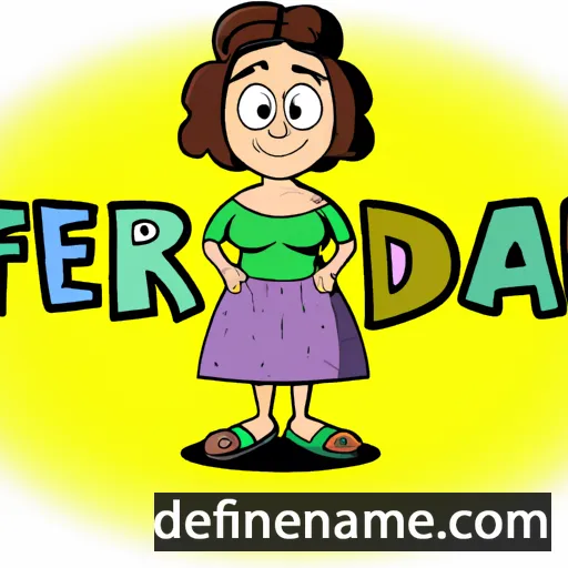 cartoon of the name Freida