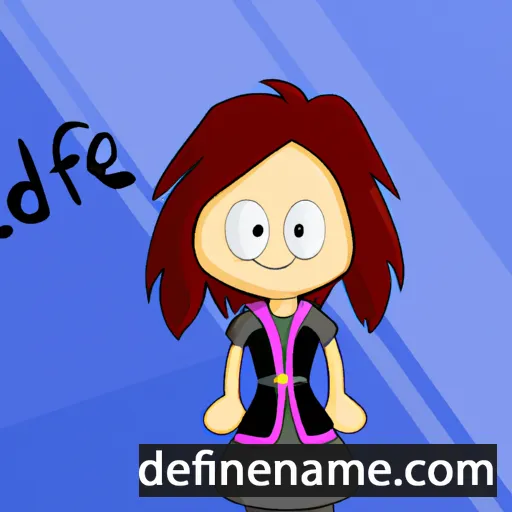 cartoon of the name Freyde