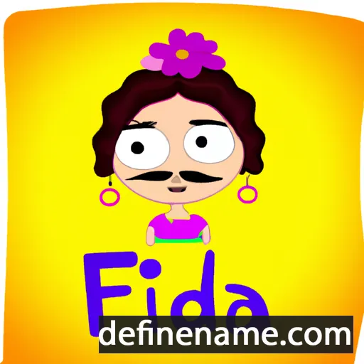 cartoon of the name Frida