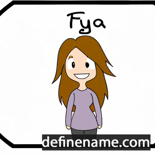 cartoon of the name Frøya