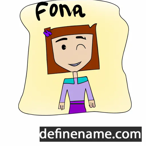 cartoon of the name Frona