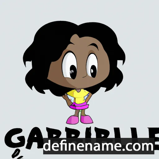 cartoon of the name Gabrielle