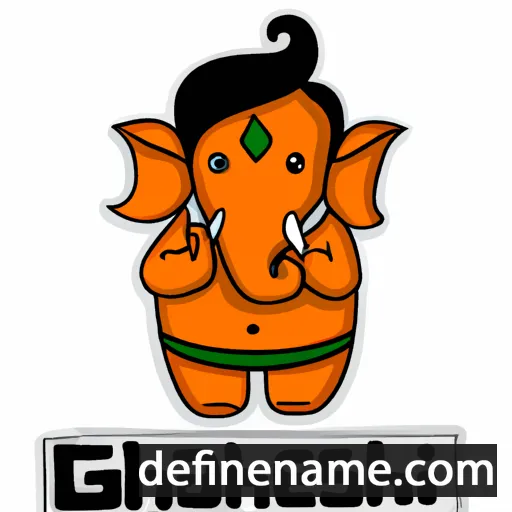 cartoon of the name Ganesha