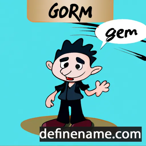 cartoon of the name Görkem