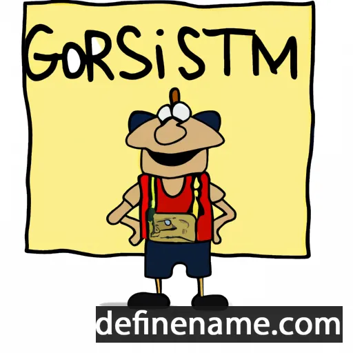 cartoon of the name Gostimir