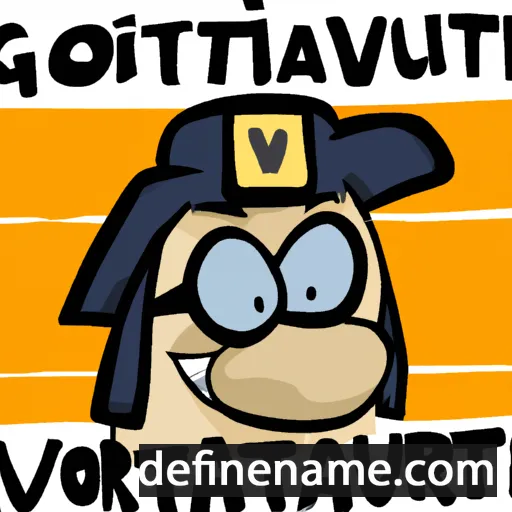 cartoon of the name Gottvertrau