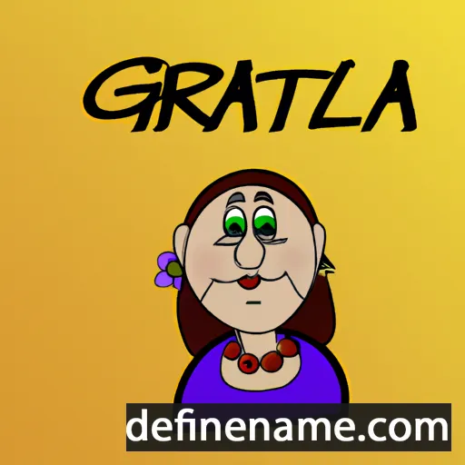 cartoon of the name Grațiela