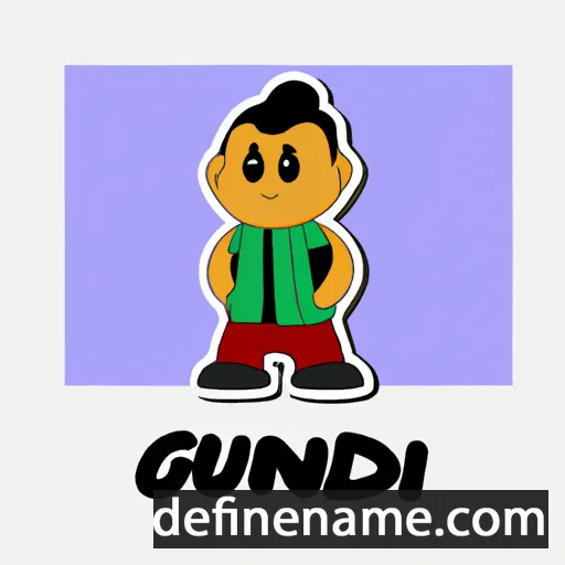 cartoon of the name Gunadi