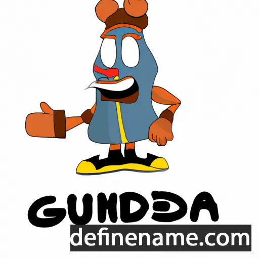 cartoon of the name Gundega