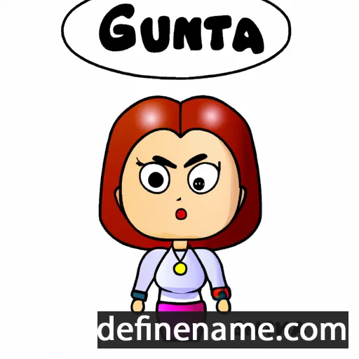 cartoon of the name Gunita