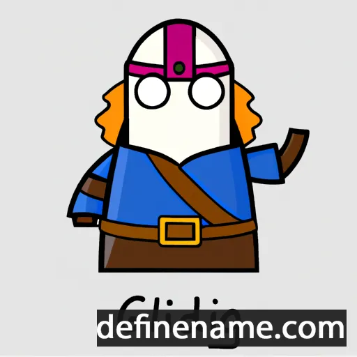 cartoon of the name Gunnhæiðr