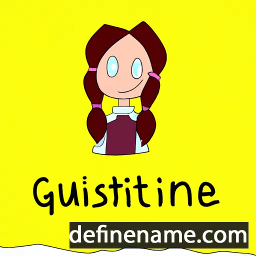 cartoon of the name Gustine