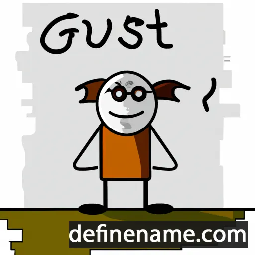 cartoon of the name Gustu