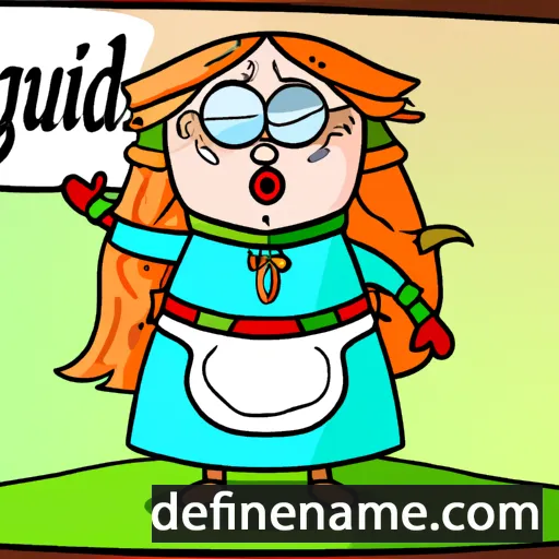 cartoon of the name Guðmundína