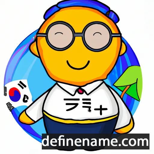 cartoon of the name Gwang-min