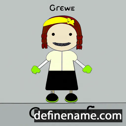 cartoon of the name Gwenffrewi