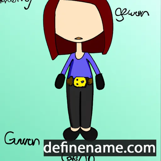 cartoon of the name Gwennan