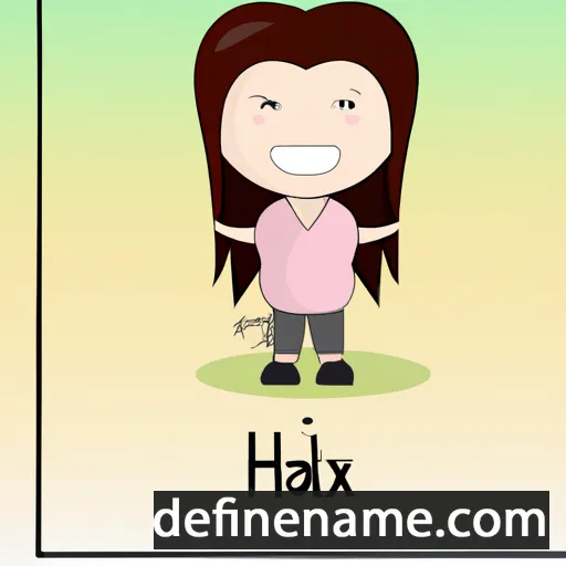 cartoon of the name Haixia