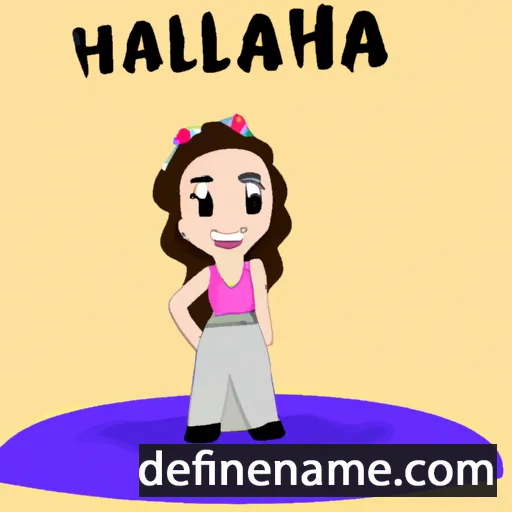 cartoon of the name Halaina