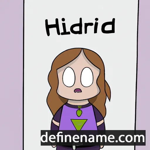 cartoon of the name Hallfríður