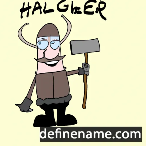 cartoon of the name Hallgeirr