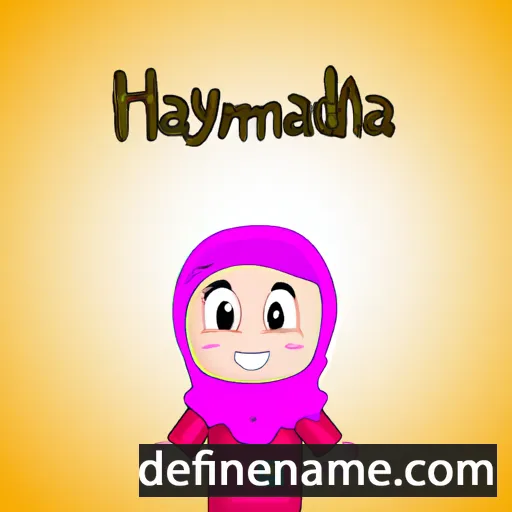 cartoon of the name Hamdiya