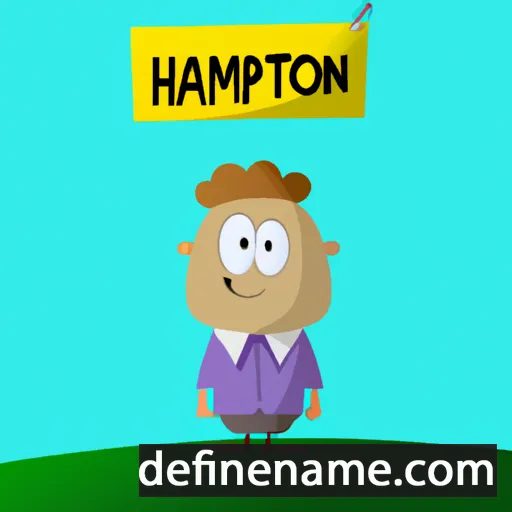 cartoon of the name Hampton