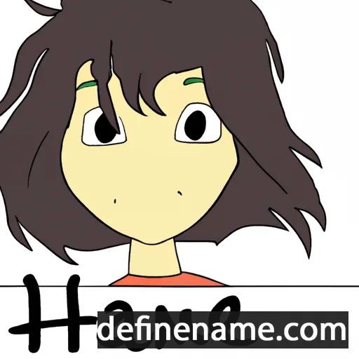 cartoon of the name Hanae