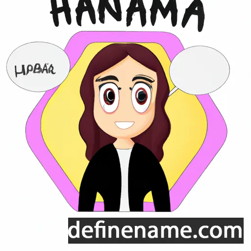 cartoon of the name Hanania