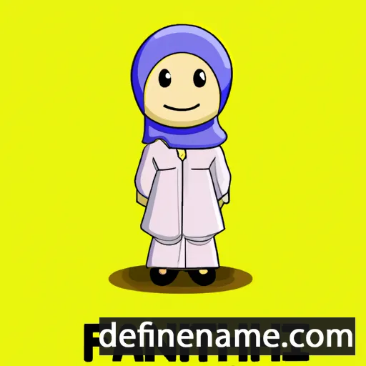 cartoon of the name Hanifah