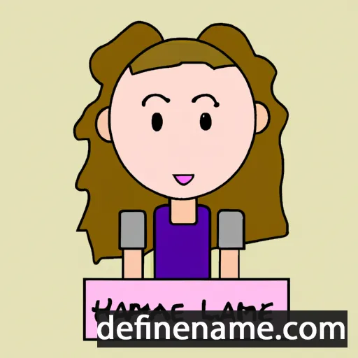 cartoon of the name Hannahlee