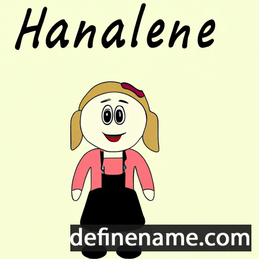 cartoon of the name Hannalene