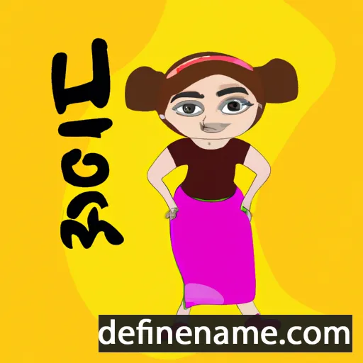 cartoon of the name Hansika