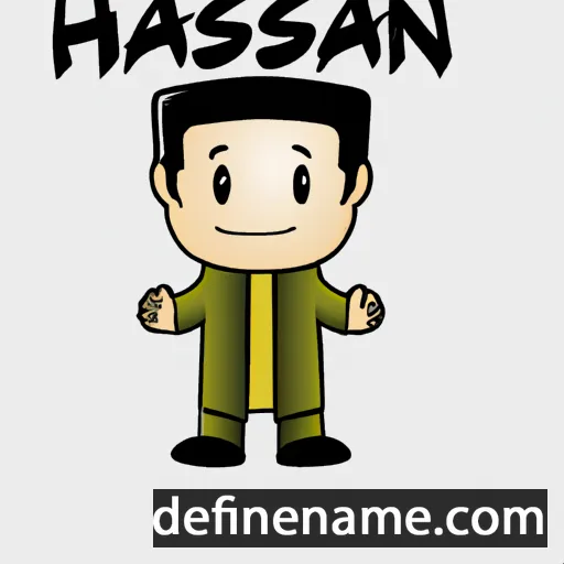 cartoon of the name Ha'sean