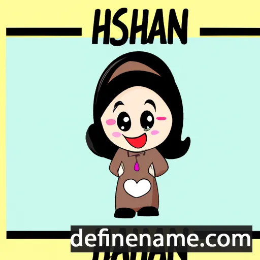 cartoon of the name Hasanah