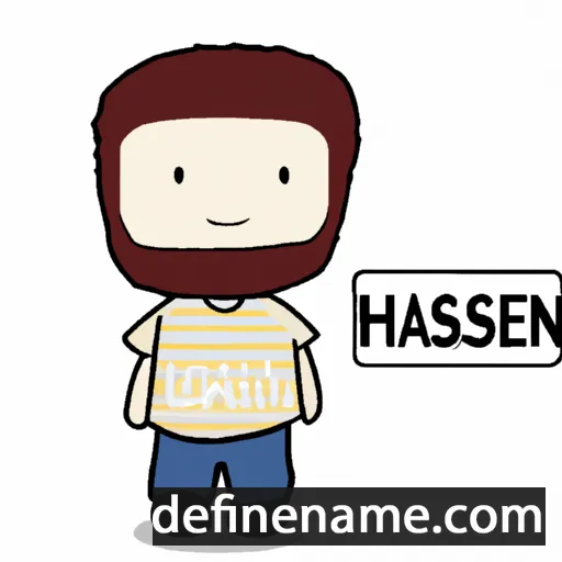 cartoon of the name Hassen